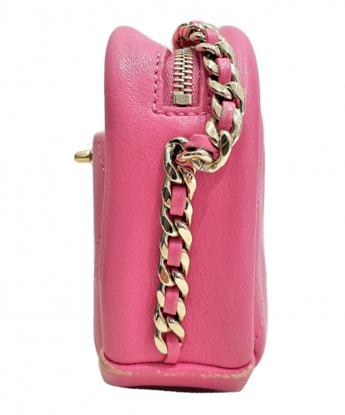 CHANEL（シャネル）CHANEL (シャネル) チェーンショルダーバッグ ピンク サイズ:20 マトラッセ 　シャンパンゴールド金具の古着・服飾アイテム