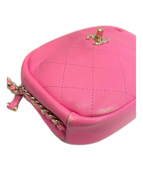 CHANEL（シャネル）CHANEL (シャネル) チェーンショルダーバッグ ピンク サイズ:20 マトラッセ 　シャンパンゴールド金具の古着・服飾アイテム