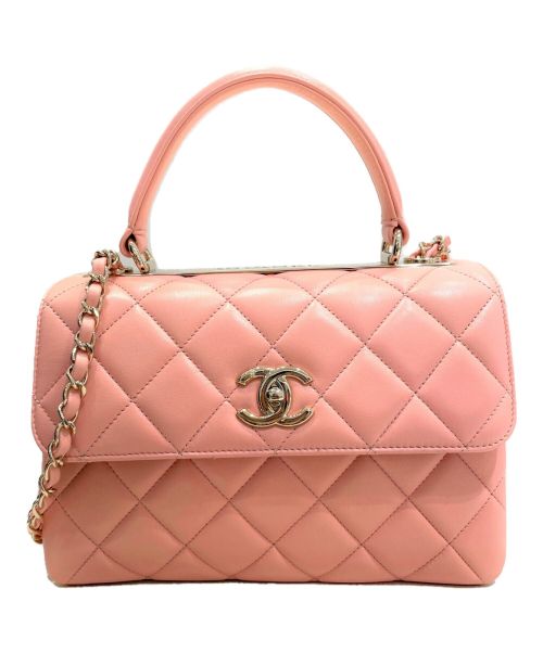 CHANEL（シャネル）CHANEL (シャネル) トップハンドルフラップバッグ ピンク サイズ:-の古着・服飾アイテム