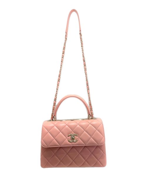 CHANEL（シャネル）CHANEL (シャネル) トップハンドルフラップバッグ ピンク サイズ:-の古着・服飾アイテム