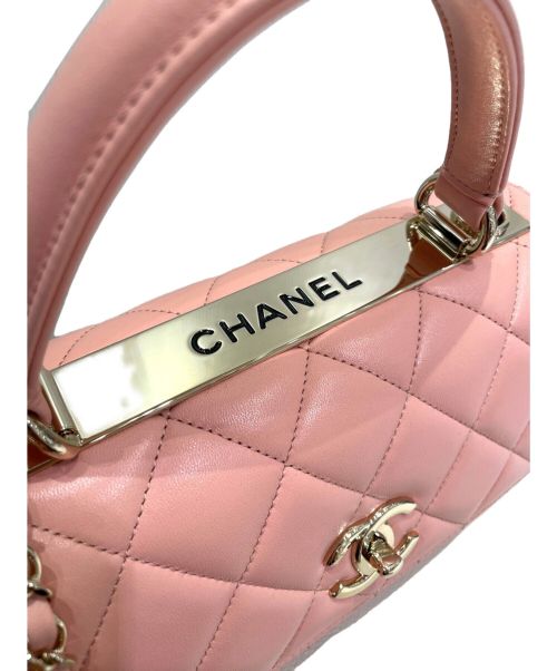 CHANEL（シャネル）CHANEL (シャネル) トップハンドルフラップバッグ ピンク サイズ:-の古着・服飾アイテム