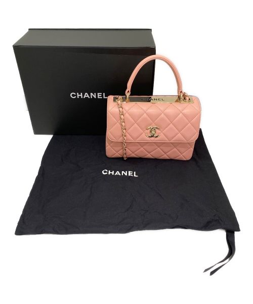 CHANEL（シャネル）CHANEL (シャネル) トップハンドルフラップバッグ ピンク サイズ:-の古着・服飾アイテム