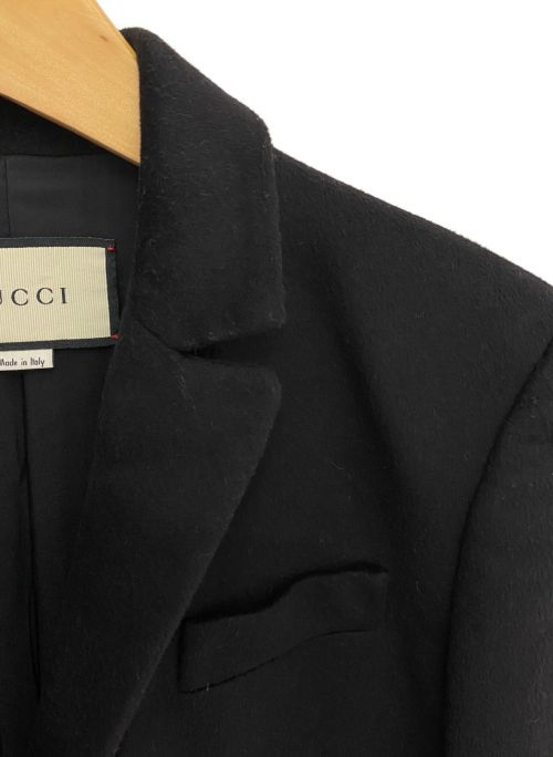 GUCCI（グッチ）GUCCI (グッチ) ウールコート ブラック サイズ:44の古着・服飾アイテム