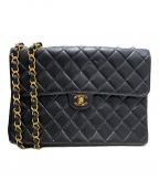 CHANELシャネル）の古着「シングルフラップマトラッセ30」｜ブラック