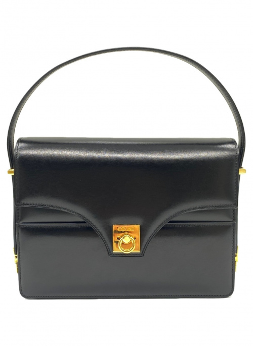 CELINE（セリーヌ）CELINE (セリーヌ) レザーハンドバッグ ブラック サイズ:-の古着・服飾アイテム