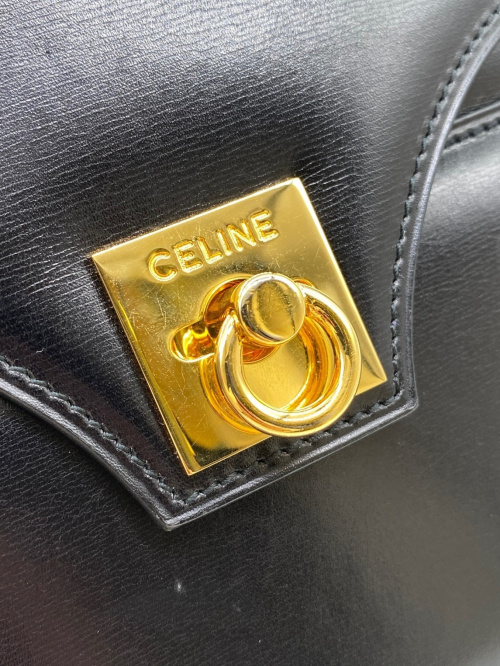 CELINE（セリーヌ）CELINE (セリーヌ) レザーハンドバッグ ブラック サイズ:-の古着・服飾アイテム