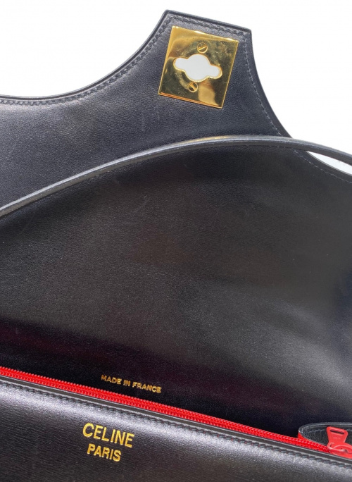 CELINE（セリーヌ）CELINE (セリーヌ) レザーハンドバッグ ブラック サイズ:-の古着・服飾アイテム