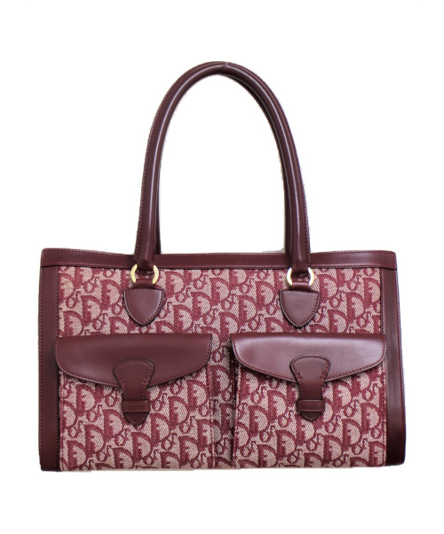 Christian Dior（クリスチャン ディオール）Christian Dior (クリスチャン ディオール) トロッター柄トートバッグ レッド サイズ:-の古着・服飾アイテム