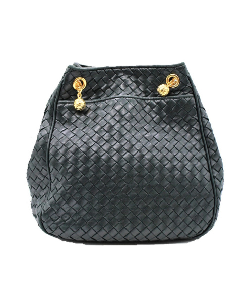 BOTTEGA VENETA（ボッテガベネタ）BOTTEGA VENETA (ボッテガ ヴェネタ) イントレチャート トートバッグ グリーン サイズ:- 951357の古着・服飾アイテム