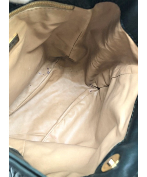 BOTTEGA VENETA（ボッテガベネタ）BOTTEGA VENETA (ボッテガ ヴェネタ) イントレチャート トートバッグ グリーン サイズ:- 951357の古着・服飾アイテム
