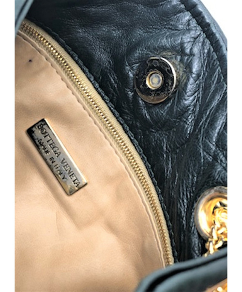 BOTTEGA VENETA（ボッテガベネタ）BOTTEGA VENETA (ボッテガ ヴェネタ) イントレチャート トートバッグ グリーン サイズ:- 951357の古着・服飾アイテム