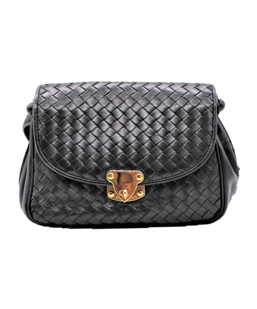 BOTTEGA VENETA（ボッテガベネタ）BOTTEGA VENETA (ボッテガヴェネタ) イントレチャートショルダーバッグ ブラック サイズ:- イントレチャート 951394の古着・服飾アイテム