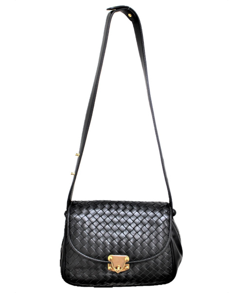 BOTTEGA VENETA（ボッテガベネタ）BOTTEGA VENETA (ボッテガヴェネタ) イントレチャートショルダーバッグ ブラック サイズ:- イントレチャート 951394の古着・服飾アイテム