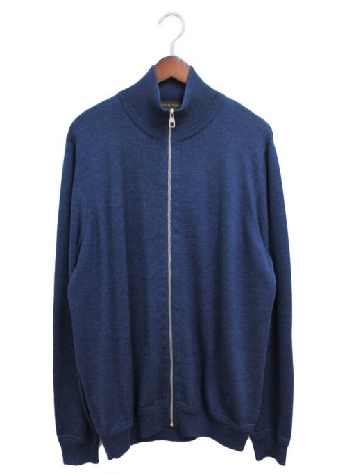 LOUIS VUITTON（ルイ ヴィトン）LOUIS VUITTON (ルイ ヴィトン) ジップアップニットジャケット ネイビー サイズ:XLの古着・服飾アイテム