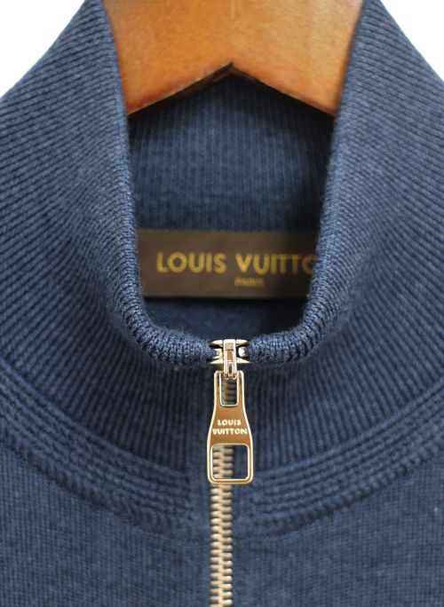 LOUIS VUITTON（ルイ ヴィトン）LOUIS VUITTON (ルイ ヴィトン) ジップアップニットジャケット ネイビー サイズ:XLの古着・服飾アイテム