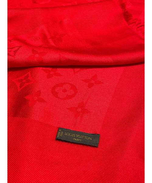 LOUIS VUITTON（ルイ ヴィトン）LOUIS VUITTON (ルイ ヴィトン) シルク混モノグラムストール レッド サイズ:-の古着・服飾アイテム