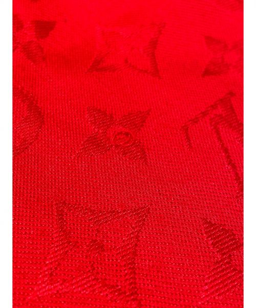 LOUIS VUITTON（ルイ ヴィトン）LOUIS VUITTON (ルイ ヴィトン) シルク混モノグラムストール レッド サイズ:-の古着・服飾アイテム