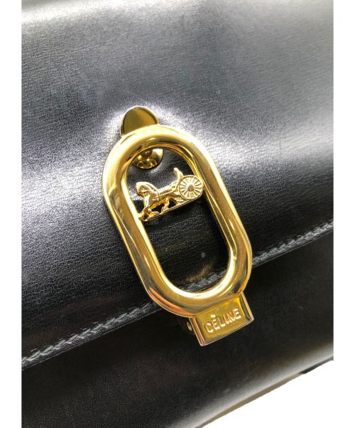 CELINE（セリーヌ）CELINE (セリーヌ) 馬車金具レザーショルダーバッグ ブラック サイズ:-の古着・服飾アイテム