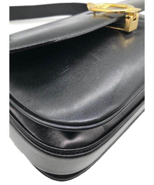 CELINE（セリーヌ）CELINE (セリーヌ) 馬車金具レザーショルダーバッグ ブラック サイズ:-の古着・服飾アイテム