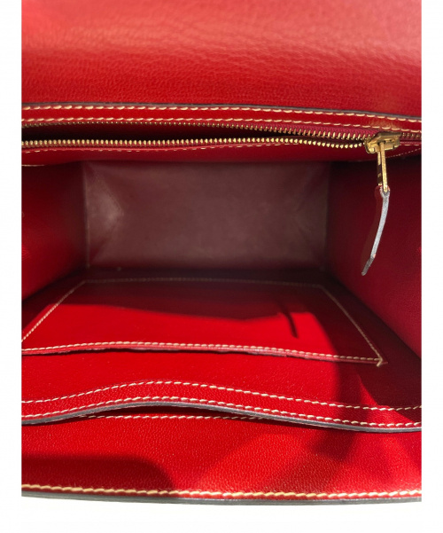 HERMES（エルメス）HERMES (エルメス) ルーシー	MM ベージュ×レッド サイズ:MM □D(2000年)	の古着・服飾アイテム