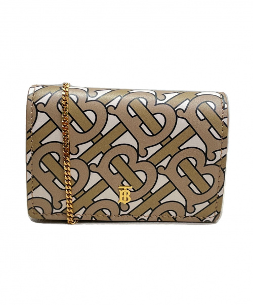 BURBERRY（バーバリー）BURBERRY (バーバリー) チェーンウォレット ベージュ サイズ:- モノグラムの古着・服飾アイテム