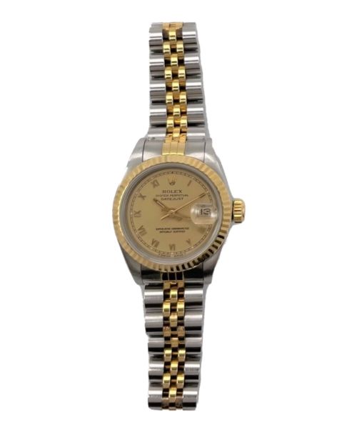 ROLEX（ロレックス）ROLEX (ロレックス) デイトジャスト シャンパンゴールド,ローマンインデックス サイズ:25mmの古着・服飾アイテム
