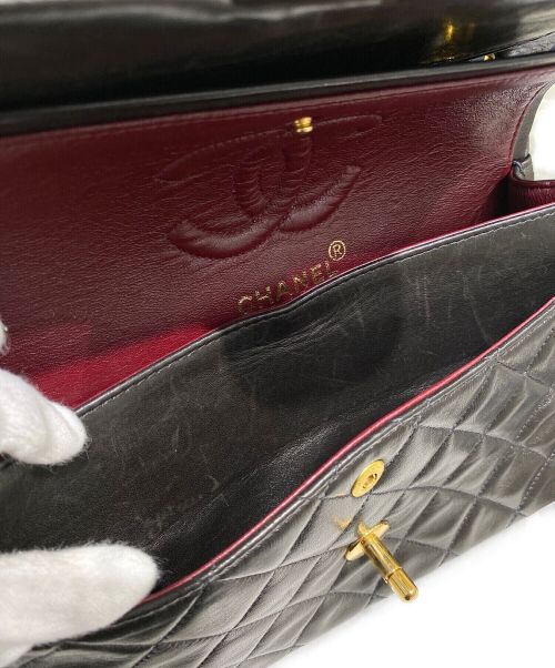CHANEL（シャネル）CHANEL (シャネル) ダブルフラップ マトラッセ ブラック サイズ:23の古着・服飾アイテム