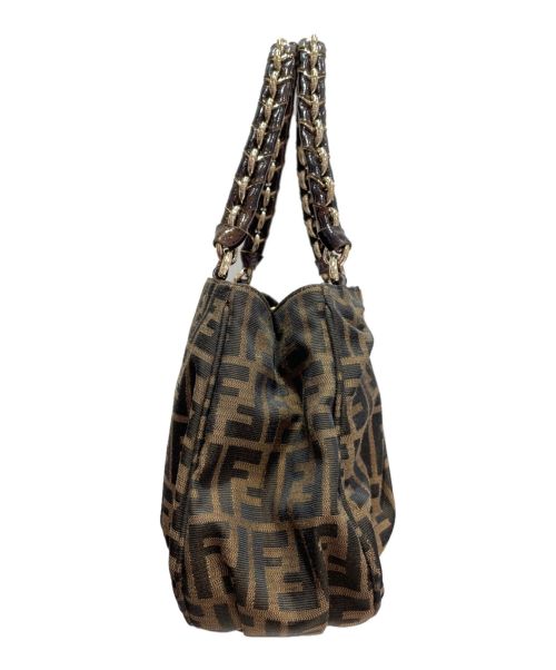 FENDI（フェンディ）FENDI (フェンディ) チェーンズッカハンドバッグ ブラウン サイズ:-の古着・服飾アイテム