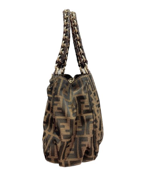 FENDI（フェンディ）FENDI (フェンディ) チェーンズッカハンドバッグ ブラウン サイズ:-の古着・服飾アイテム