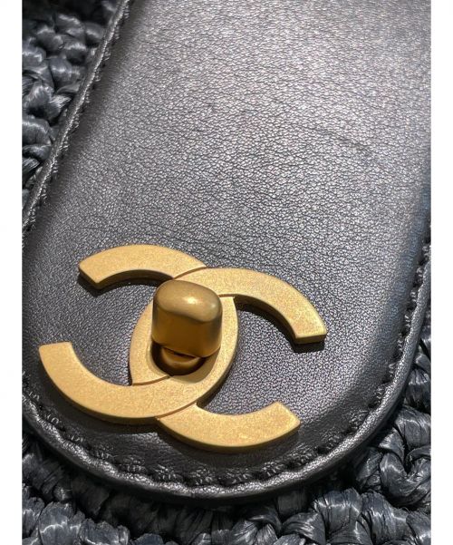 CHANEL（シャネル）CHANEL (シャネル) チェーンストロートートバッグ ブラック サイズ:-の古着・服飾アイテム