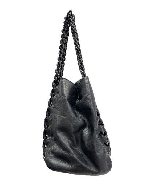 CHANEL（シャネル）CHANEL (シャネル) プラスチックチェーントートバッグ ブラック サイズ:-の古着・服飾アイテム