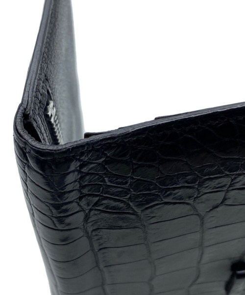 HERMES（エルメス）HERMES (エルメス) エルメス　ベアン　アリゲーター ブラック サイズ:-の古着・服飾アイテム