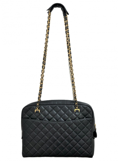 CHANEL（シャネル）CHANEL (シャネル) チェーントートバッグ ブラック サイズ:-の古着・服飾アイテム