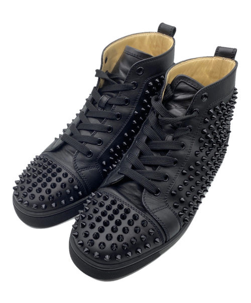 Christian Louboutin（クリスチャン・ルブタン）Christian Louboutin (クリスチャン・ルブタン) スタッズハイカットスニーカー ブラック サイズ:42の古着・服飾アイテム