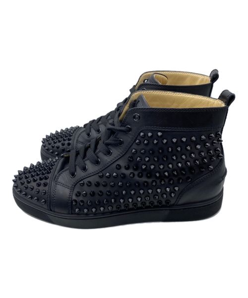 Christian Louboutin（クリスチャン・ルブタン）Christian Louboutin (クリスチャン・ルブタン) スタッズハイカットスニーカー ブラック サイズ:42の古着・服飾アイテム
