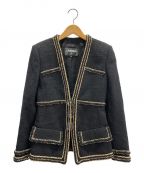 CHANELシャネル）の古着「ココマークボタンツイードジャケット」｜ブラック