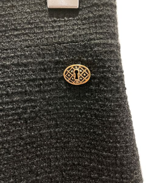 CHANEL（シャネル）CHANEL (シャネル) ツイードスカート ブラック サイズ:36の古着・服飾アイテム