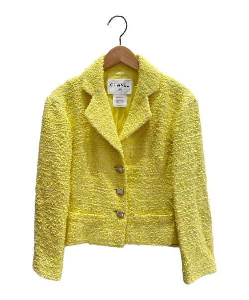 CHANEL（シャネル）CHANEL (シャネル) ツイードジャケット イエロー サイズ:36の古着・服飾アイテム