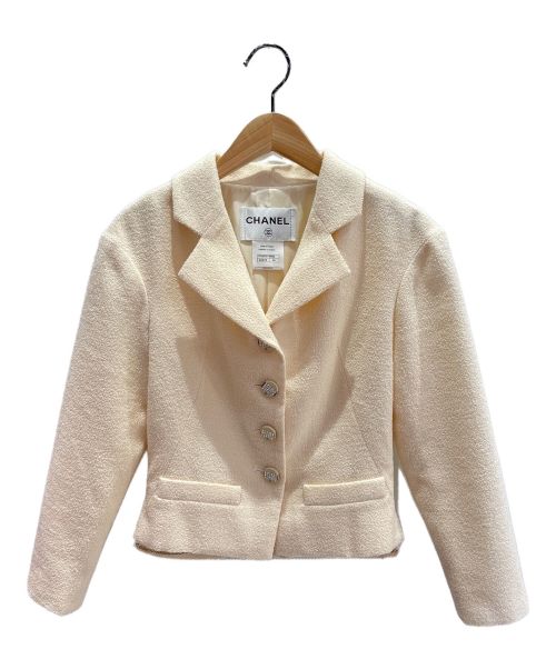CHANEL（シャネル）CHANEL (シャネル) ツイードジャケット ホワイト サイズ:34の古着・服飾アイテム