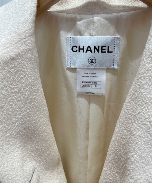 CHANEL（シャネル）CHANEL (シャネル) ツイードジャケット ホワイト サイズ:34の古着・服飾アイテム