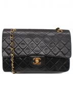 CHANELシャネル）の古着「ダブルフラップ マトラッセ」｜ブラック
