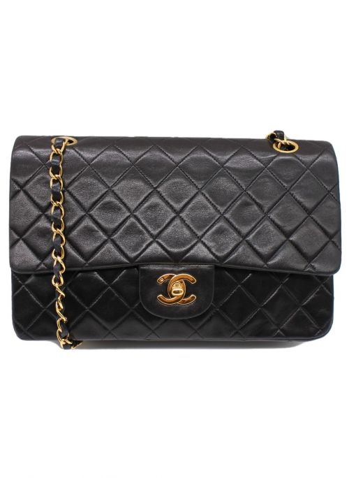 CHANEL（シャネル）CHANEL (シャネル) ダブルフラップ マトラッセ ブラック サイズ:25の古着・服飾アイテム
