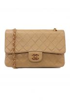 CHANELシャネル）の古着「ダブルフラップ マトラッセ」｜ベージュ