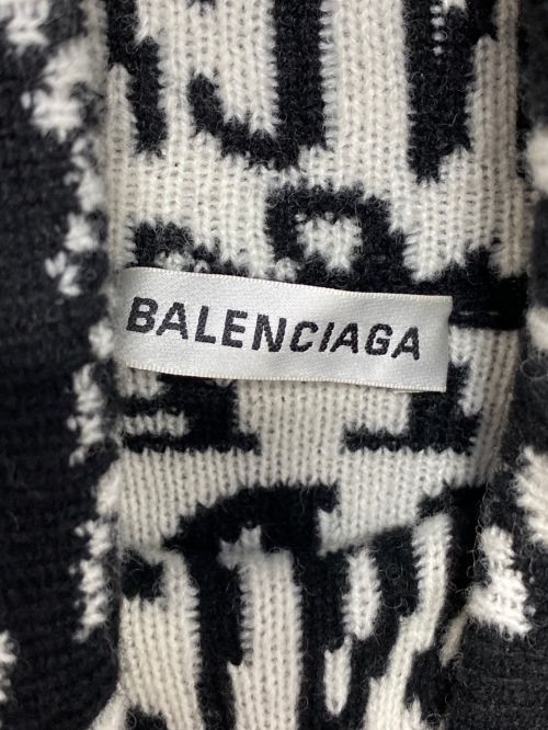 BALENCIAGA（バレンシアガ）BALENCIAGA (バレンシアガ) ロゴウェーブ タートルネック  ブラック サイズ:XSの古着・服飾アイテム