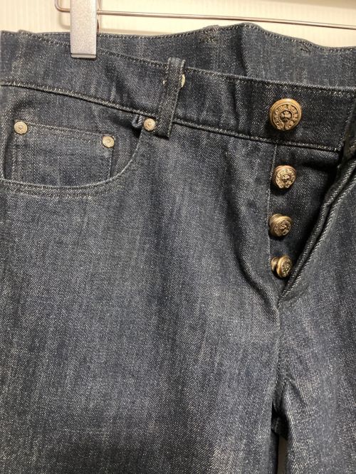 CHROME HEARTS（クロムハーツ）CHROME HEARTS (クロムハーツ) フレアニー フレアデニムパンツ インディゴ サイズ:32の古着・服飾アイテム