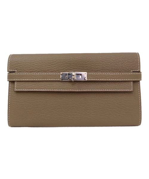 HERMES（エルメス）HERMES (エルメス) ケリーウォレット エトゥープ サイズ:-の古着・服飾アイテム