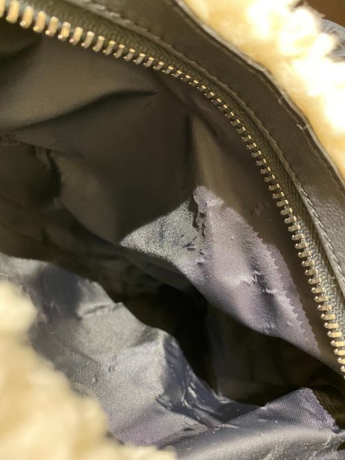 CHANEL（シャネル）CHANEL (シャネル) ボア巾着トートバッグ ホワイト×ブラック サイズ:-の古着・服飾アイテム
