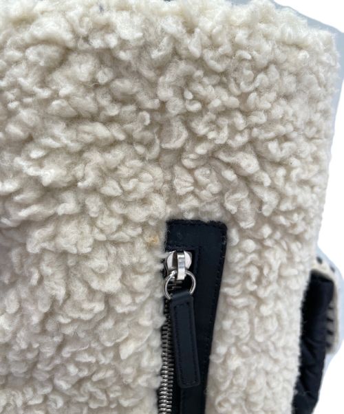 CHANEL（シャネル）CHANEL (シャネル) ボア巾着トートバッグ ホワイト×ブラック サイズ:-の古着・服飾アイテム