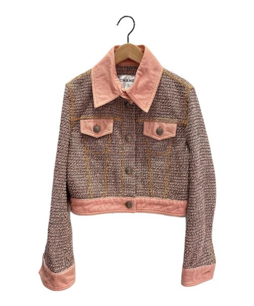 CHANEL（シャネル）CHANEL (シャネル) ツイードデニムセットアップ ピンク サイズ:36の古着・服飾アイテム