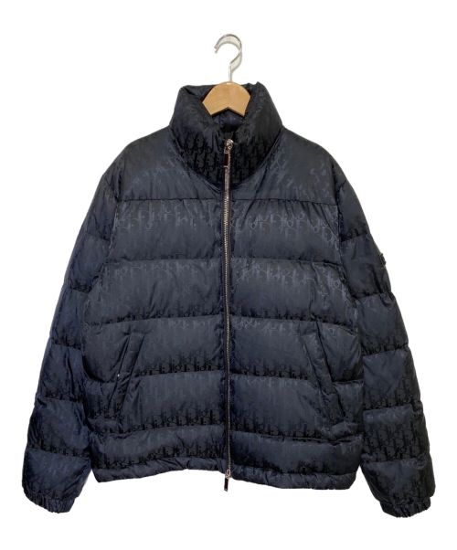 Christian Dior（クリスチャン ディオール）Christian Dior (クリスチャン ディオール) オブリーク ナイロンジャカード ダウンジャケット ブラック サイズ:46の古着・服飾アイテム